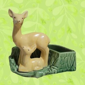 SHAWNEE Vintage Planter Deer & Fawn